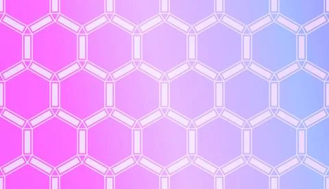 Modern Pattern With Curved Line. Geometric Elements. Blurred Gradient Backgro Stock Illustration