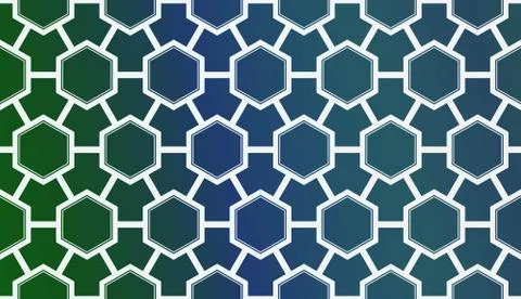 Modern Pattern With Curved Line. Geometric Elements. Blurred Gradient Backgro Stock Illustration