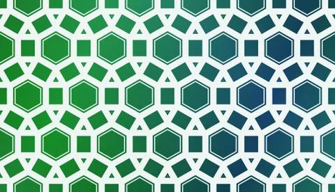 Modern Pattern With Curved Line. Geometric Elements. Blurred Gradient Backgro Illustrazione stock