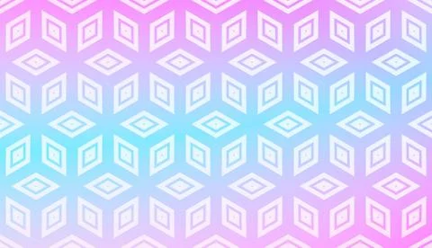 Modern Pattern With Curved Line. Geometric Elements. Blurred Gradient Backgro Illustrazione stock