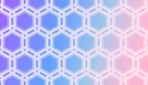 Modern Pattern With Curved Line. Geometric Elements. Blurred Gradient Backgro Stock Illustration