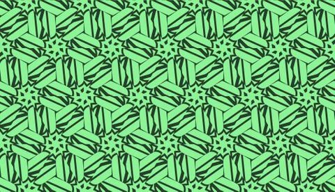 Modern pattern with curved line. Triangles, line, geometric elements. Vector  Stock Illustration