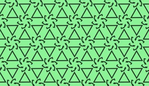 Modern pattern with curved line. Triangles, line, geometric elements. Vector  Illustrazione stock