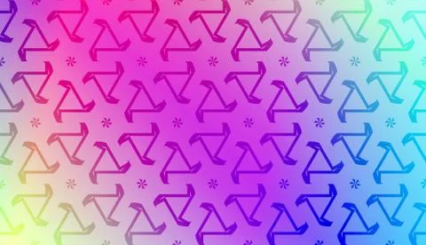 Modern pattern with curved line. Triangles, line, geometric elements. Vector  Illustrazione stock