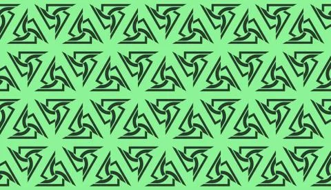 Modern pattern with curved line. Triangles, line, geometric elements. Vector  イラスト素材