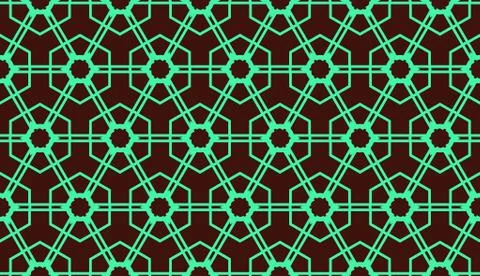 Modern pattern with curved line. Triangles, line, geometric elements. Vector  Stock Illustration