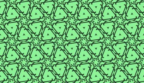 Modern pattern with curved line. Triangles, line, geometric elements. Vector  Illustrazione stock