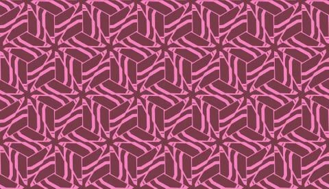 Modern pattern with curved line. Triangles, line, geometric elements. Vector  Stock Illustration