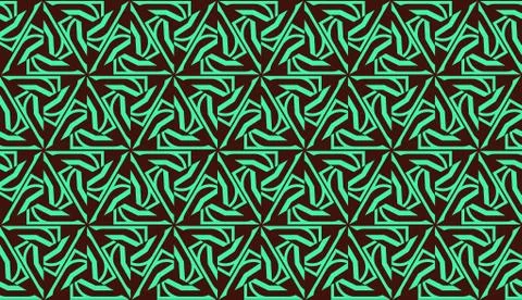Modern pattern with curved line. Triangles, line, geometric elements. Vector  イラスト素材