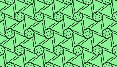 Modern pattern with curved line. Triangles, line, geometric elements. Vector  스톡 일러스트