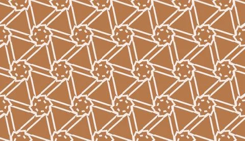 Modern pattern with curved line. Triangles, line, geometric elements. Vector  Stock Illustration