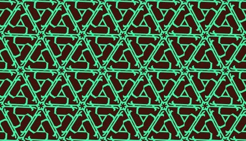 Modern pattern with curved line. Triangles, line, geometric elements. Vector  Stock Illustration