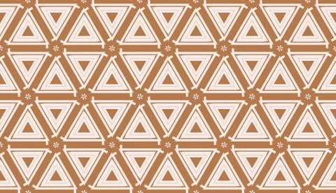 Modern pattern with curved line. Triangles, line, geometric elements. Vector  Stock Illustration