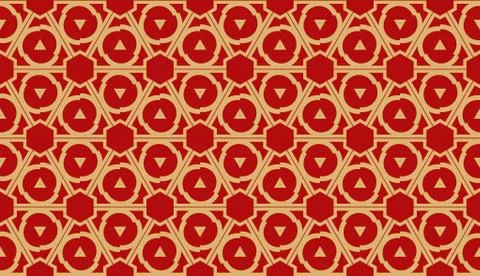 Modern pattern with curved line. Triangles, line, geometric elements. Vector  스톡 일러스트