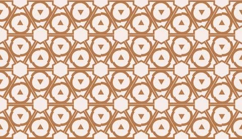 Modern pattern with curved line. Triangles, line, geometric elements. Vector  Stock Illustration
