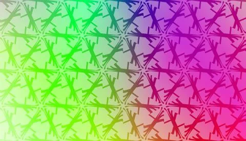 Modern pattern with curved line. Triangles, line, geometric elements. Vector  Stock Illustration