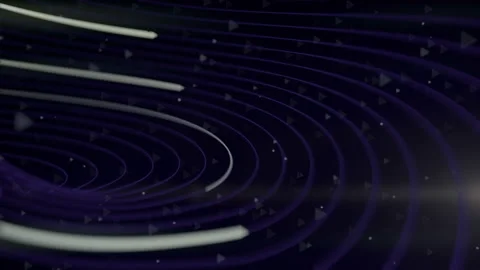 Modern pattern with deformed wavy wires and glowing lines 3D loop animation Stock Footage 134252152