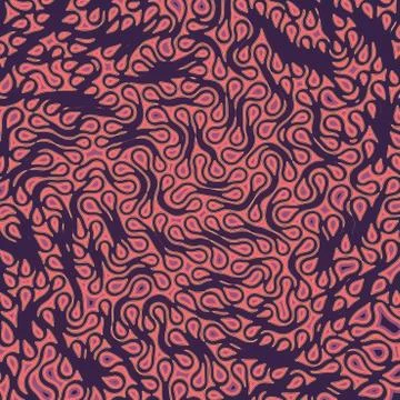 Modern pattern of flexible elastic shapes. 3d rendering abstract background Stockillustratie