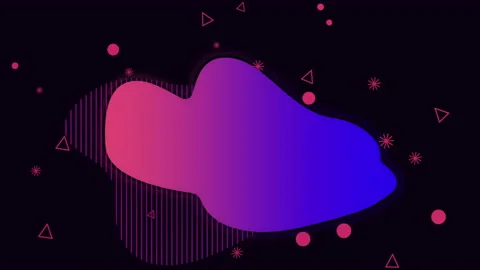 Modern pattern with gradient blue and purple liquid elements Stock Footage 196849100