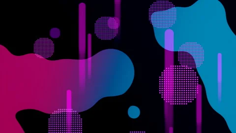 Modern pattern with gradient blue and purple liquid shapes Stock Footage 196849113