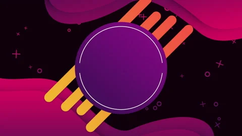 Modern pattern with gradient purple geometric elements Stock Footage 196849106