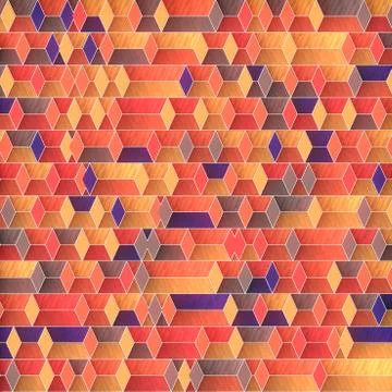 Modern pattern of multi colored rectangles. Geometric 3d rendering illustration Stock Illustration
