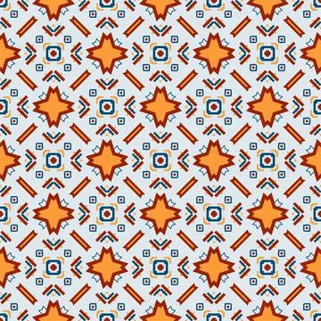 Modern pattern ornament. Abstract shape seamless design ready for print Stock Illustration