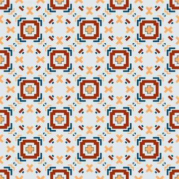 Modern pattern ornament. Abstract shape seamless design ready for print Stock Illustration