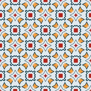 Modern pattern ornament. Abstract shape seamless design ready for print Stock Illustration