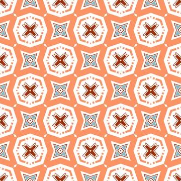 Modern pattern ornament. Abstract shape seamless design ready for print Stock Illustration