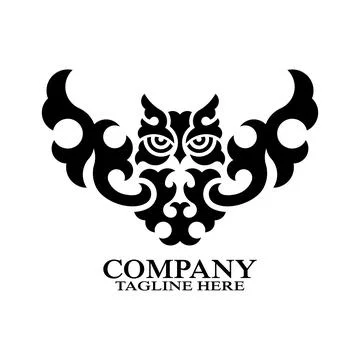 Modern pattern owl bird logo. Vector illustration 스톡 일러스트