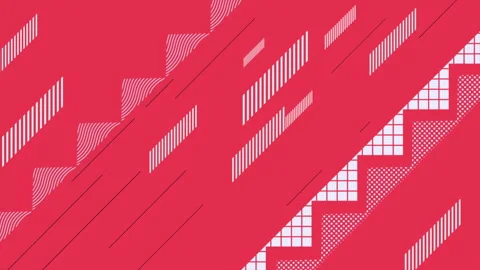 Modern pattern with red lines and stripes elements Stock Footage 196849125