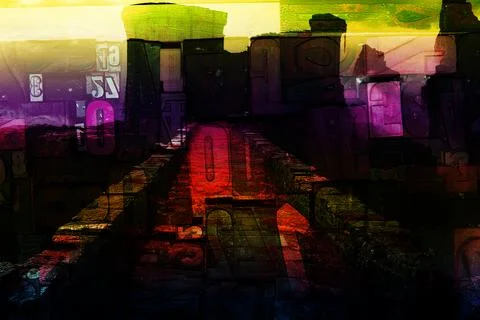 Modern pattern studies, manipulation background Stock Illustration