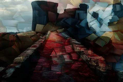 Modern pattern studies, manipulation background 스톡 일러스트