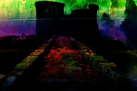 Modern pattern studies, manipulation background Illustrazione stock