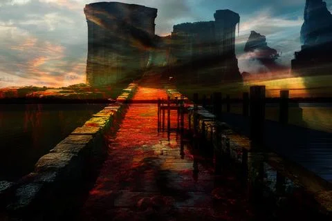 Modern pattern studies, manipulation background Stock Illustration