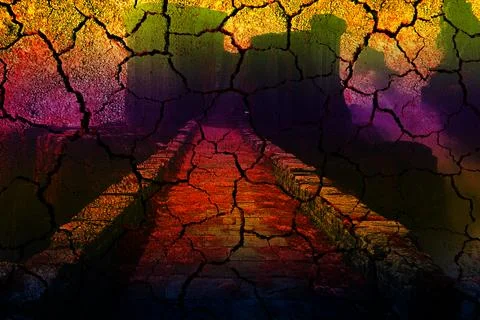 Modern pattern studies, manipulation background Illustrazione stock