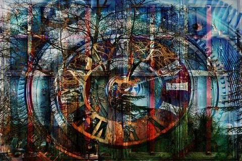 Modern pattern studies, manipulation background Stock Illustration