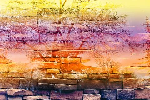 Modern pattern studies, manipulation background Illustrazione stock