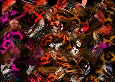 Modern pattern studies, manipulation background Illustrazione stock