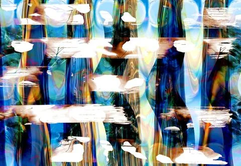 Modern pattern studies, manipulation background Illustrazione stock