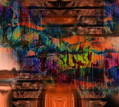 Modern pattern studies, manipulation background Stock Illustration