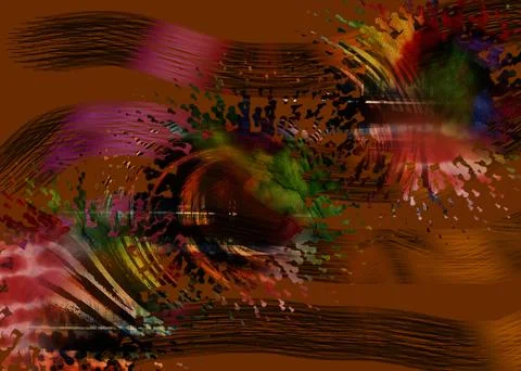 Modern pattern studies, manipulation background Illustrazione stock