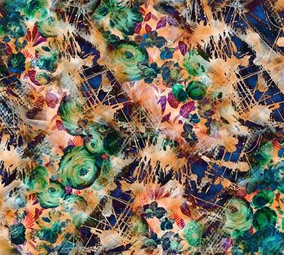 Modern pattern studies, manipulation background Illustrazione stock