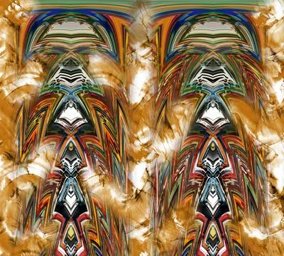 Modern pattern studies, manipulation background Illustrazione stock