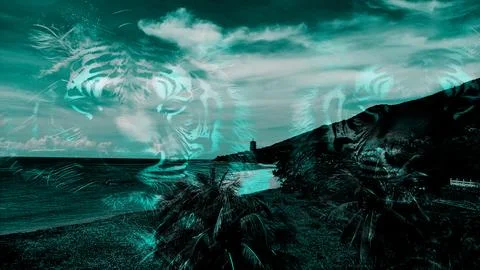 Modern pattern studies, manipulation background Foto stock