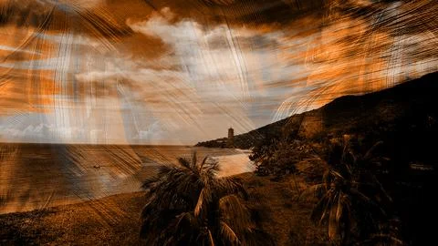 Modern pattern studies, manipulation background Foto stock