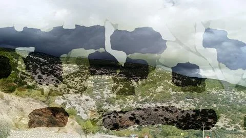 Modern pattern studies, manipulation background 写真素材