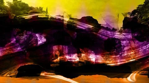 Modern pattern studies, manipulation background Foto stock