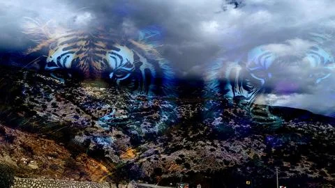 Modern pattern studies, manipulation background Foto stock